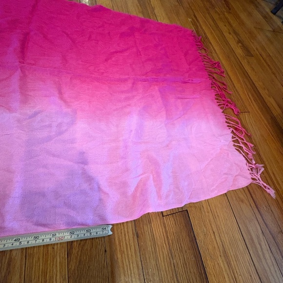 Pink Ombré Fringe Scarf - Picture 3 of 6